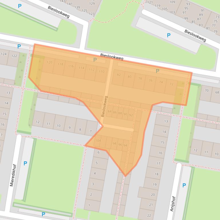 Kaart van postcodegebied 5044DP.