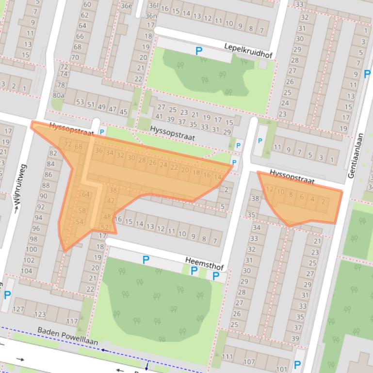 Kaart van postcodegebied 5044GB.