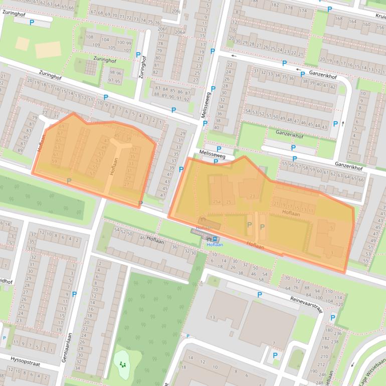 Kaart van postcodegebied 5044HA.