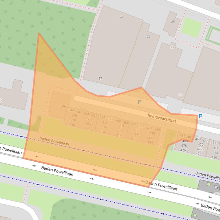 Kaart van postcodegebied 5044HP.