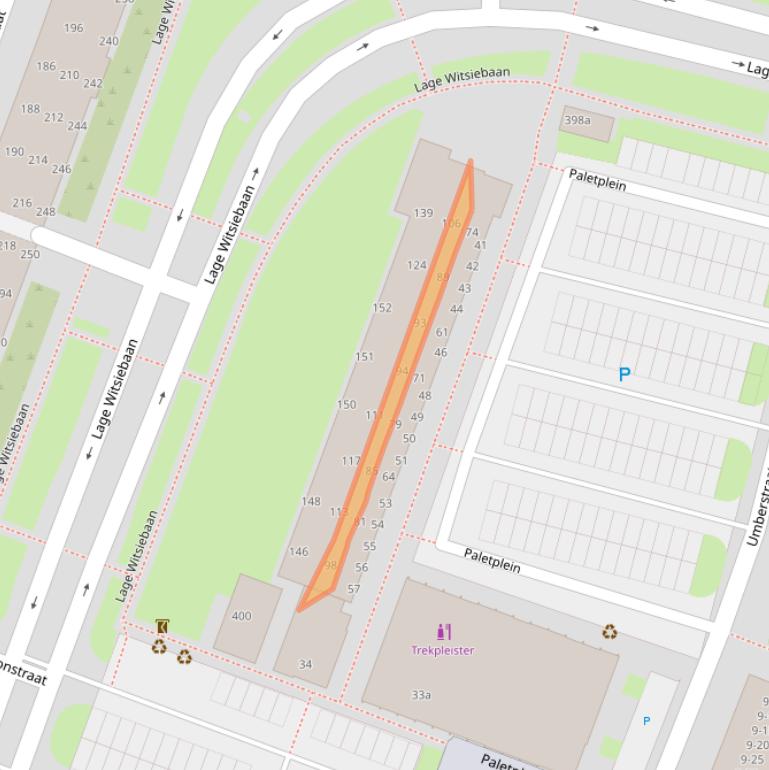 Kaart van postcodegebied 5044JE.