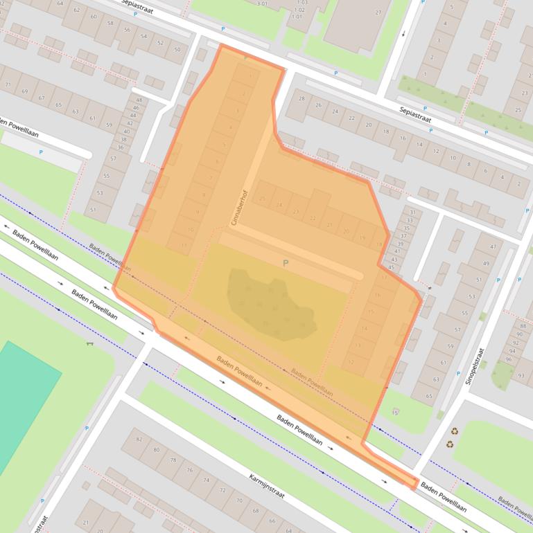 Kaart van postcodegebied 5044JP.