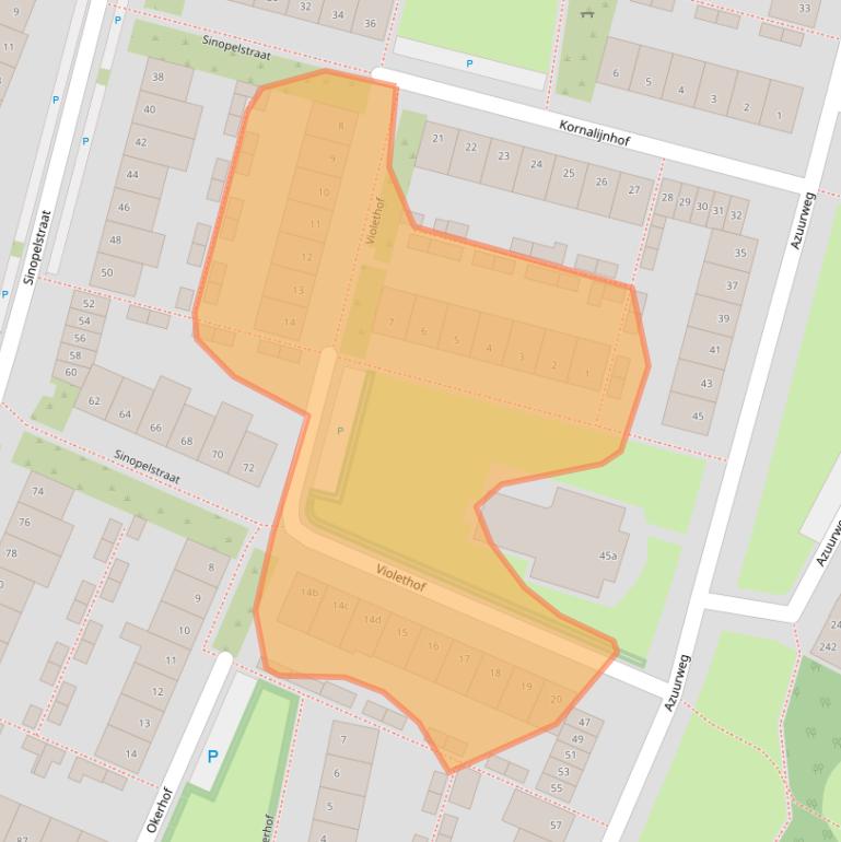 Kaart van postcodegebied 5044KM.
