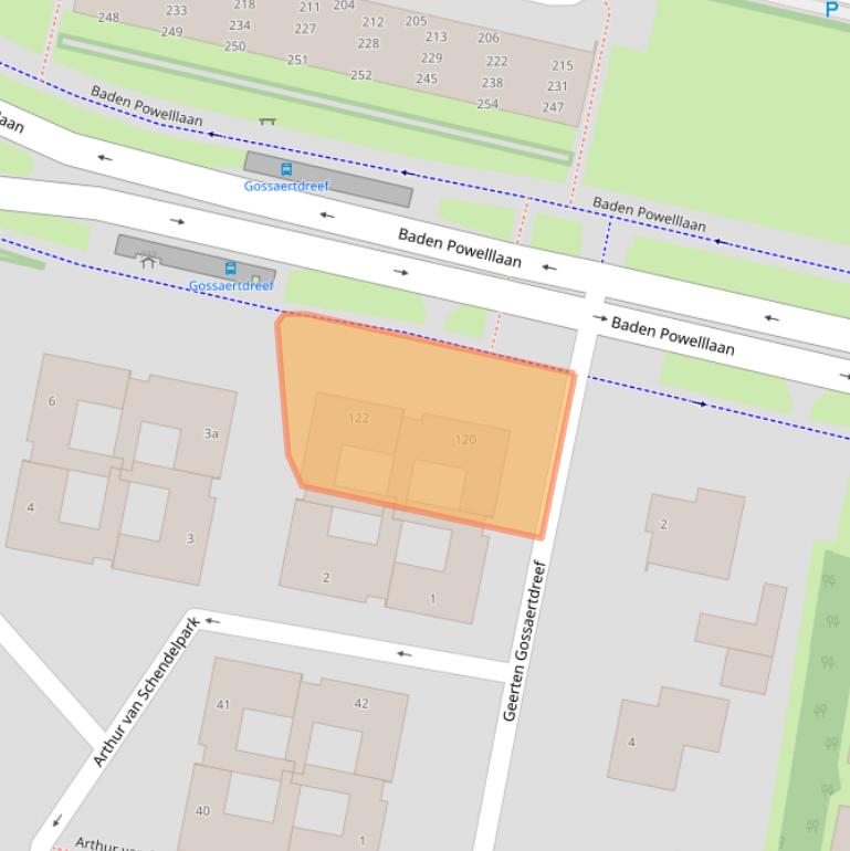 Kaart van postcodegebied 5044LD.