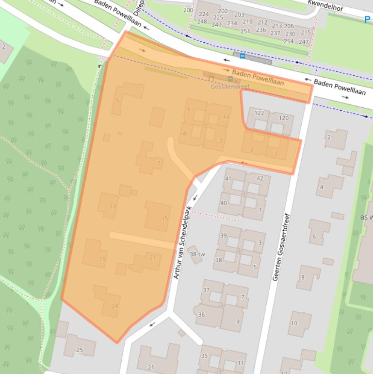 Kaart van postcodegebied 5044LE.