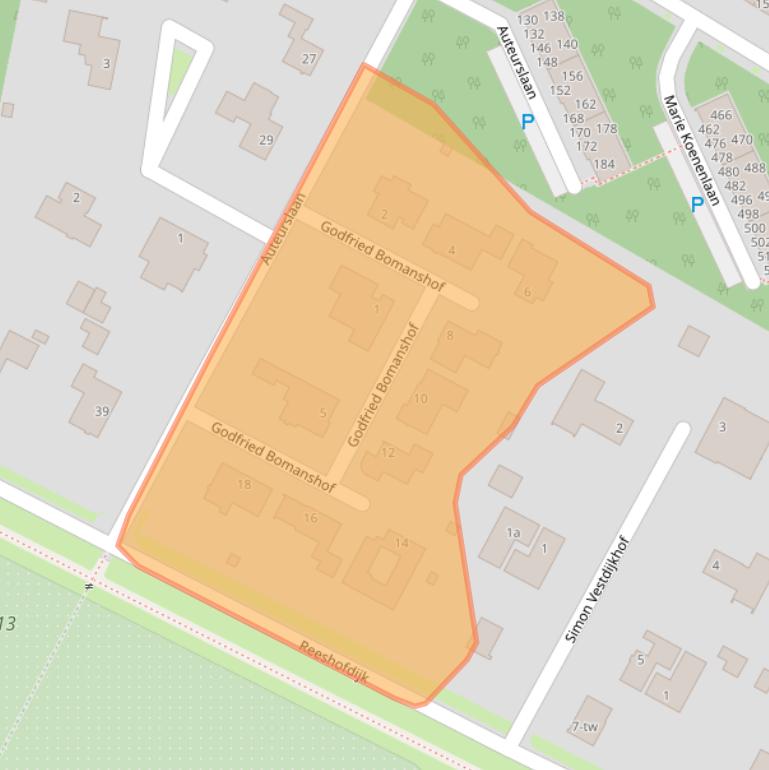 Kaart van postcodegebied 5044MN.