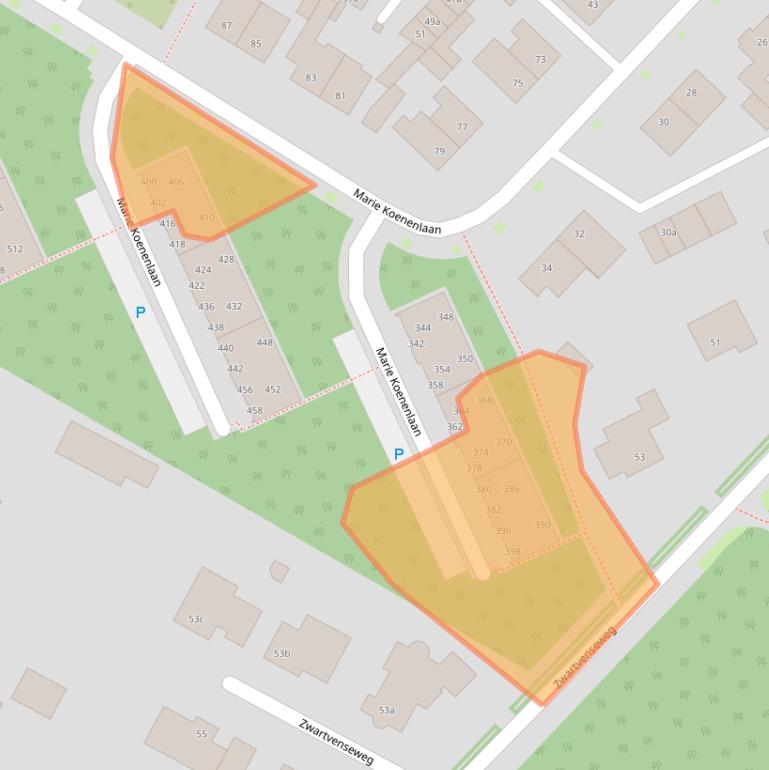 Kaart van postcodegebied 5044NJ.