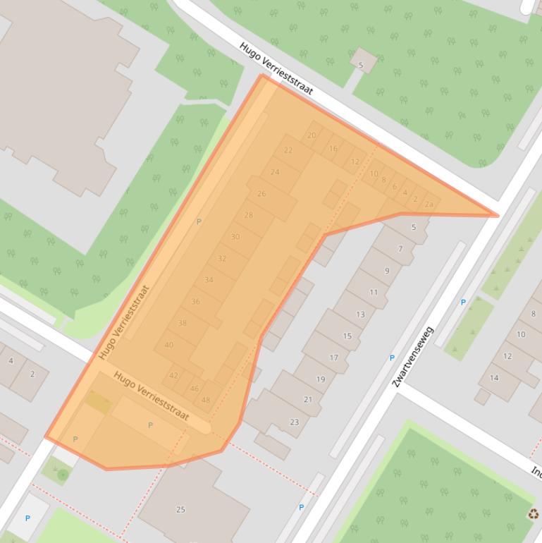 Kaart van postcodegebied 5044PL.