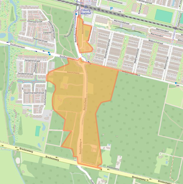 Kaart van postcodegebied 5044VC.