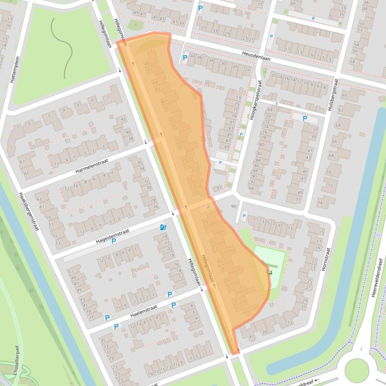 Kaart van postcodegebied 5045AA.