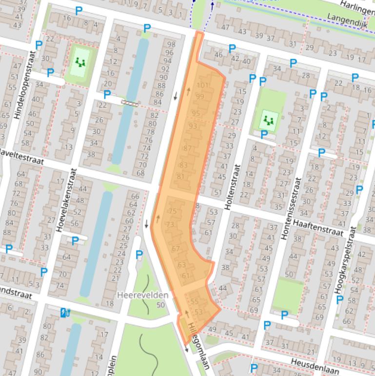 Kaart van postcodegebied 5045AB.