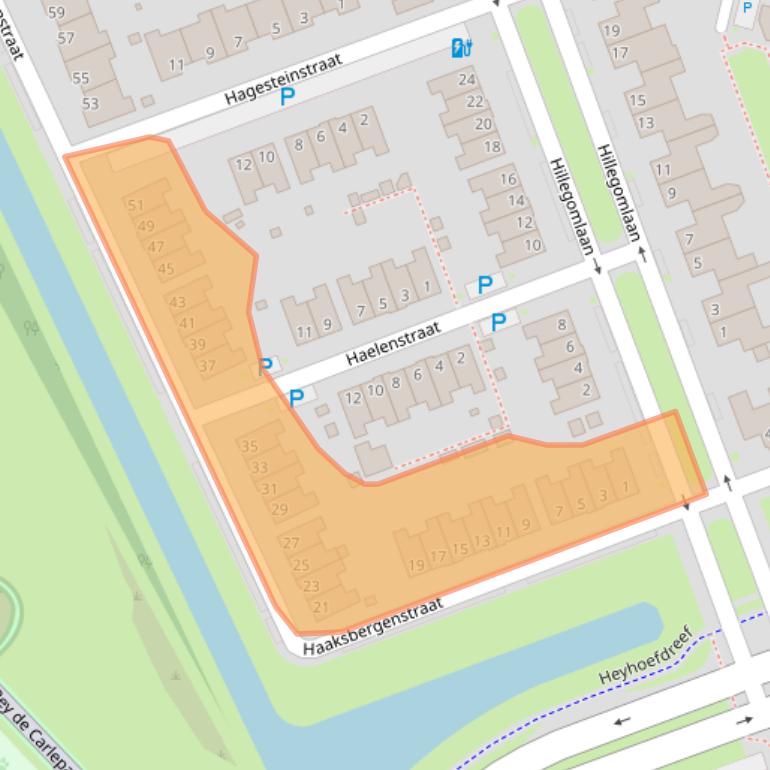 Kaart van postcodegebied 5045AP.