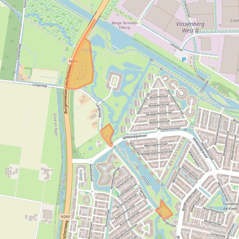 Kaart van postcodegebied 5045AX.
