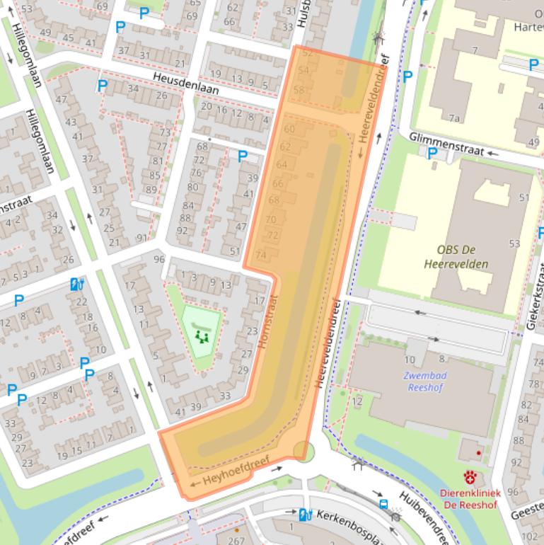 Kaart van postcodegebied 5045BG.