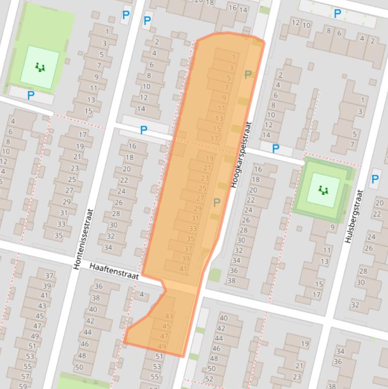 Kaart van postcodegebied 5045BH.