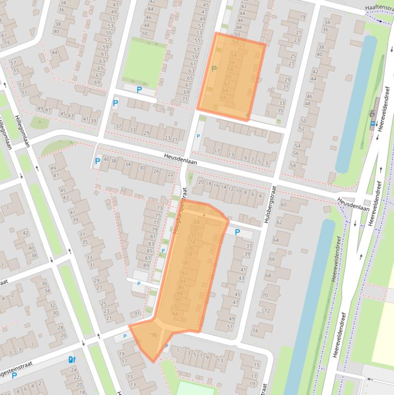 Kaart van postcodegebied 5045BL.