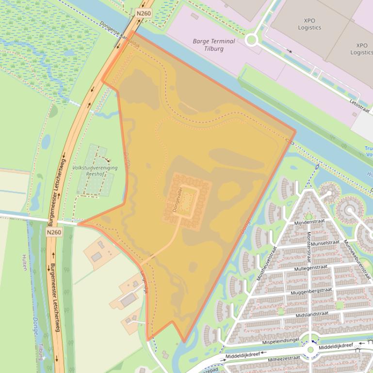 Kaart van postcodegebied 5045BZ.