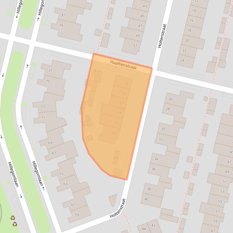 Kaart van postcodegebied 5045CG.