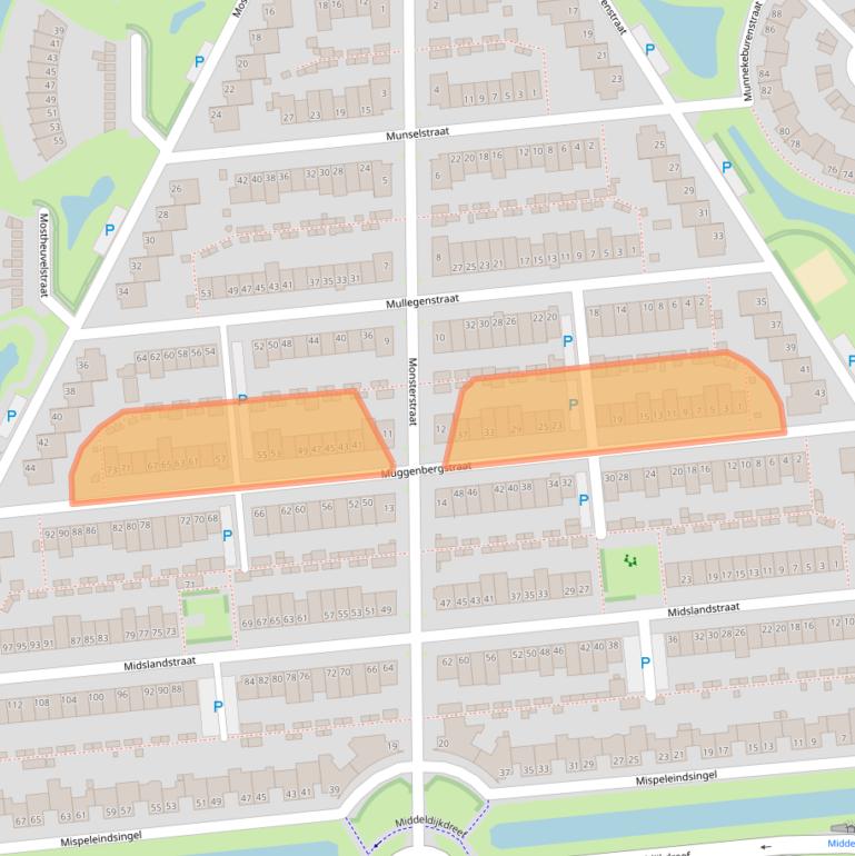 Kaart van postcodegebied 5045DH.