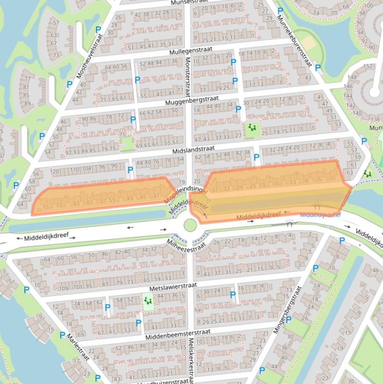 Kaart van postcodegebied 5045DM.