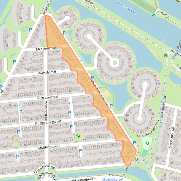 Kaart van postcodegebied 5045DS.