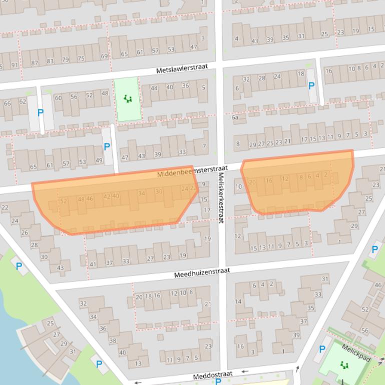 Kaart van postcodegebied 5045EE.
