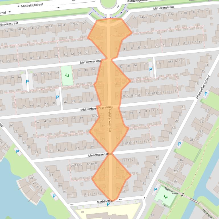 Kaart van postcodegebied 5045EJ.