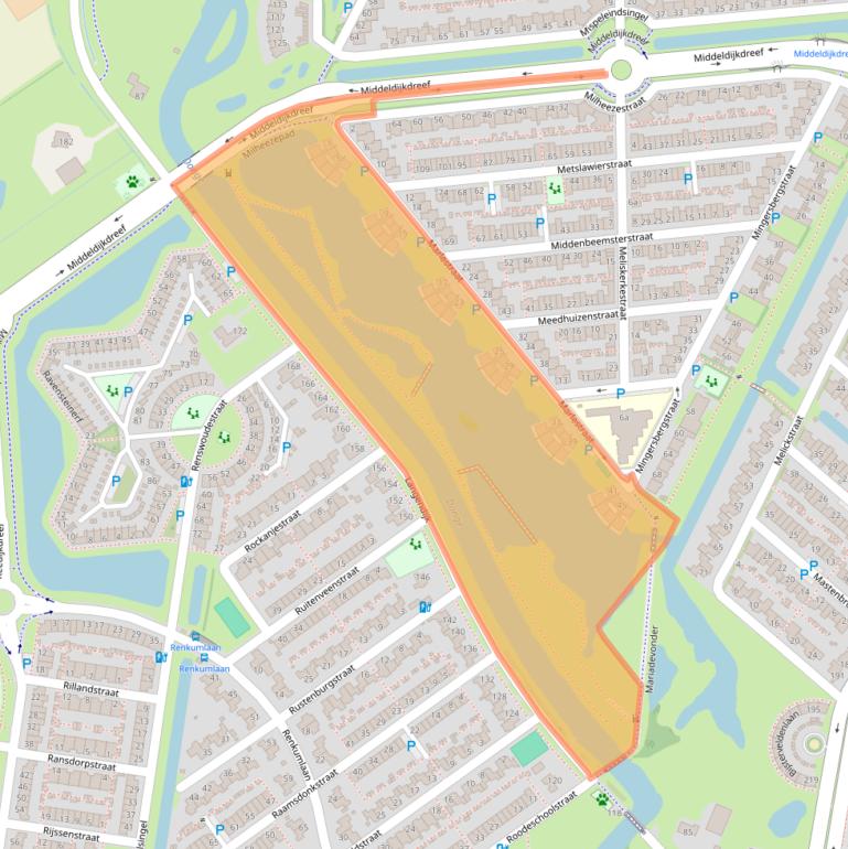 Kaart van postcodegebied 5045EK.
