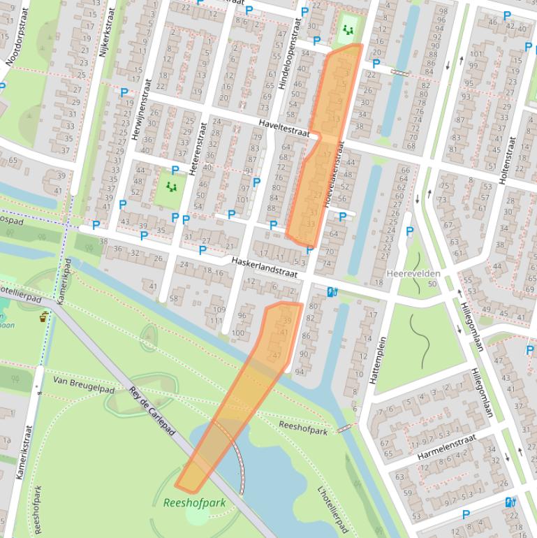 Kaart van postcodegebied 5045GA.