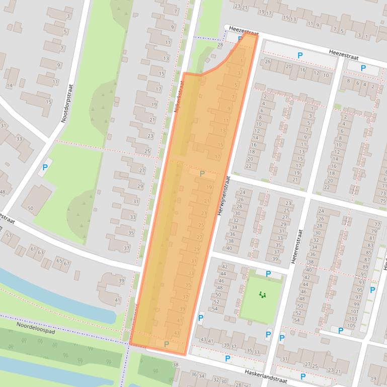 Kaart van postcodegebied 5045GP.