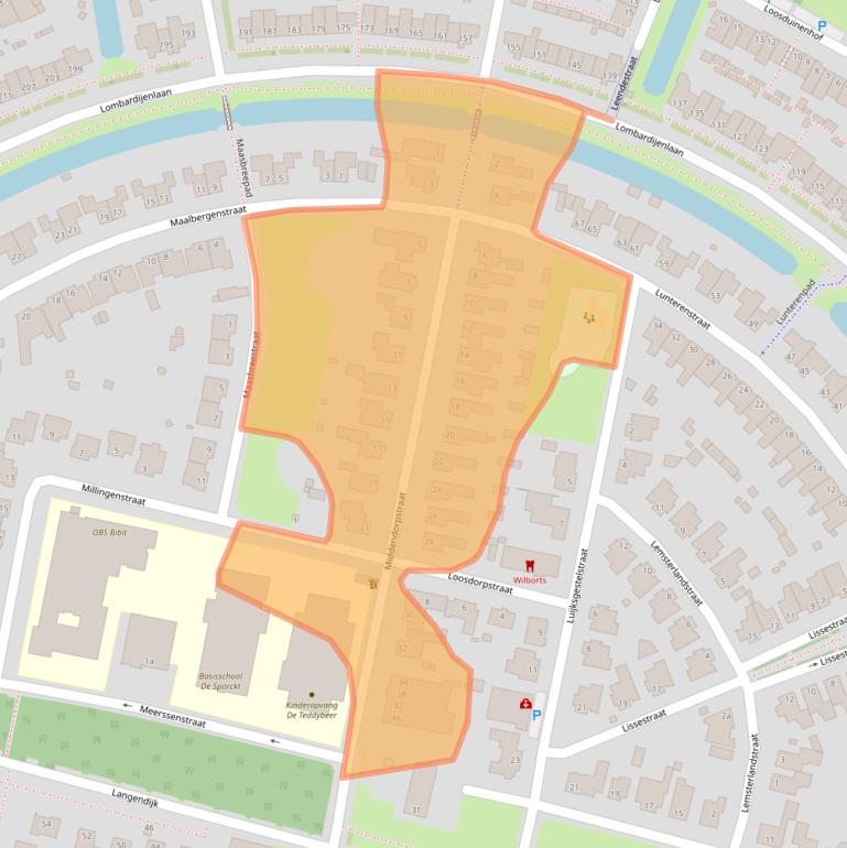 Kaart van postcodegebied 5045JC.
