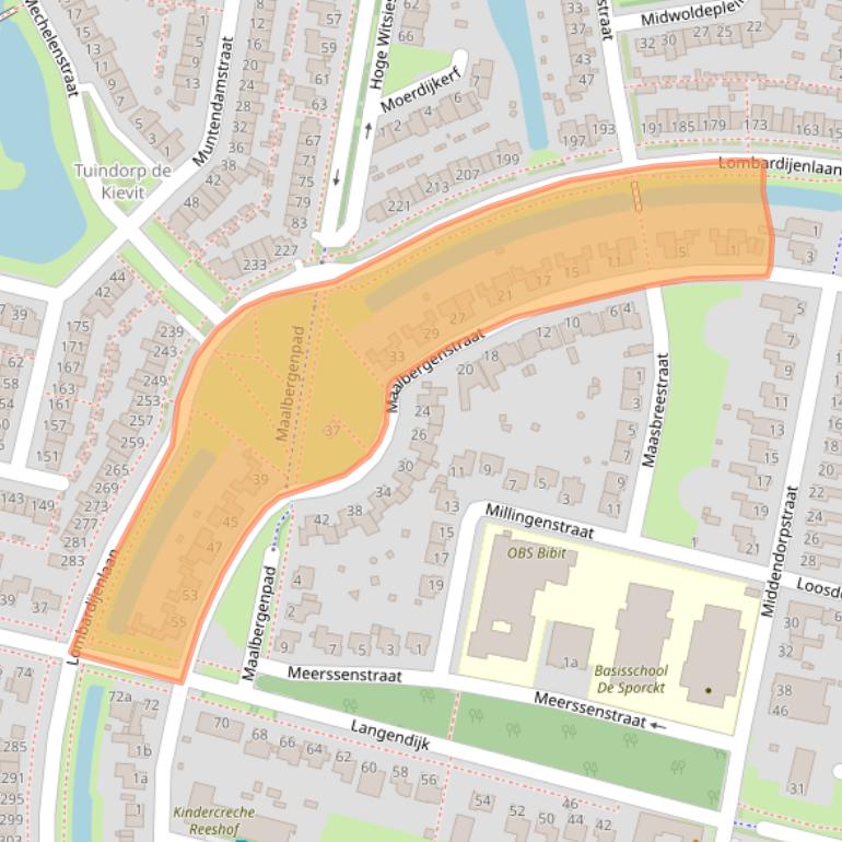 Kaart van postcodegebied 5045JG.