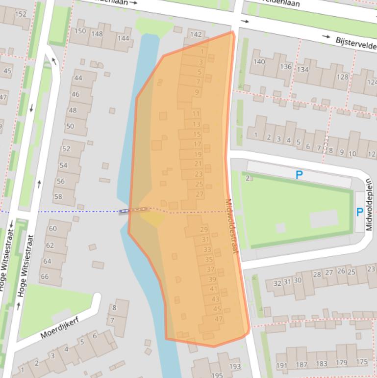 Kaart van postcodegebied 5045JH.