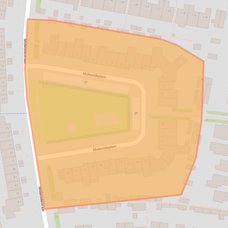 Kaart van postcodegebied 5045JJ.