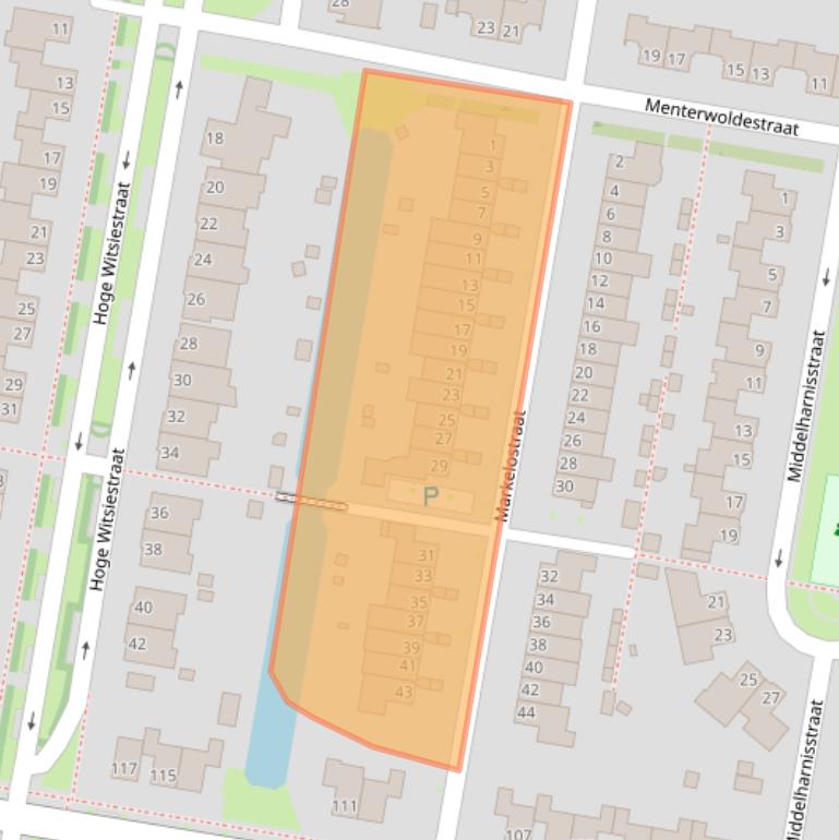 Kaart van postcodegebied 5045JL.