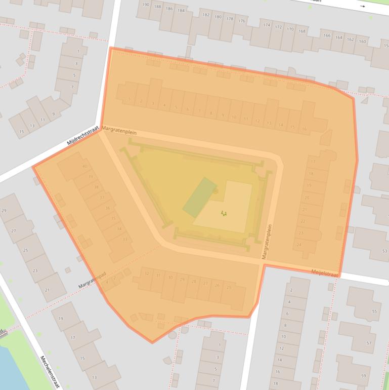 Kaart van postcodegebied 5045KB.