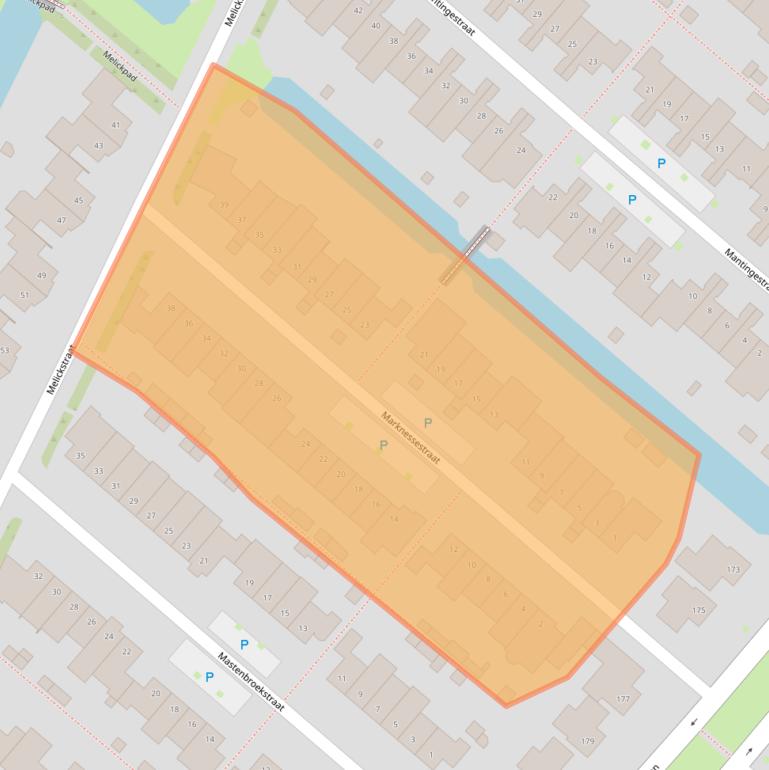Kaart van postcodegebied 5045KW.