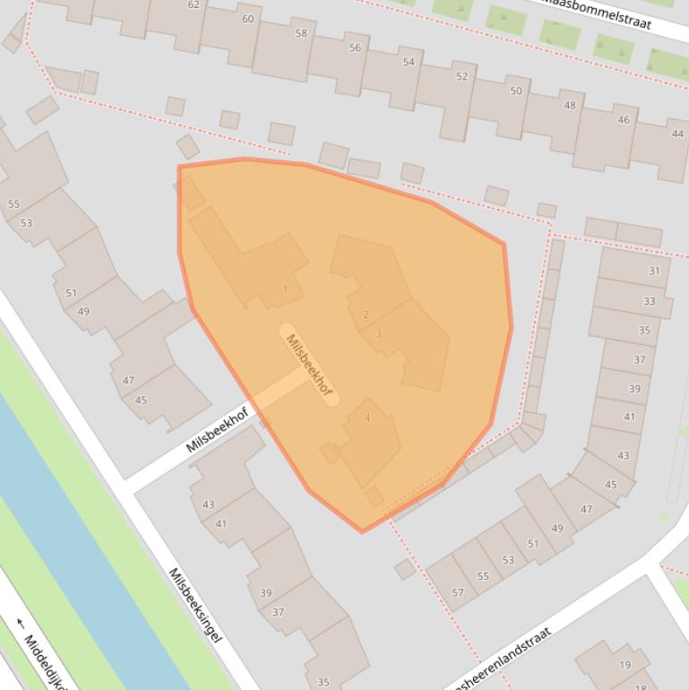 Kaart van postcodegebied 5045LS.