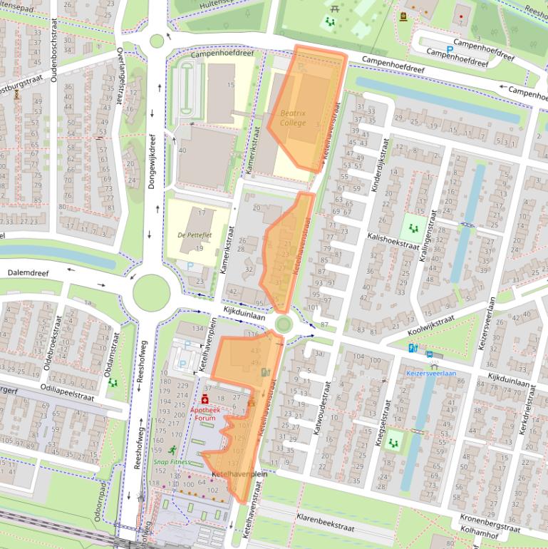 Kaart van postcodegebied 5045NG.