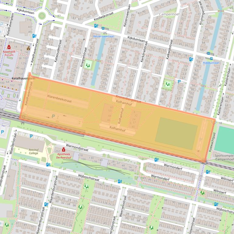 Kaart van postcodegebied 5045NS.