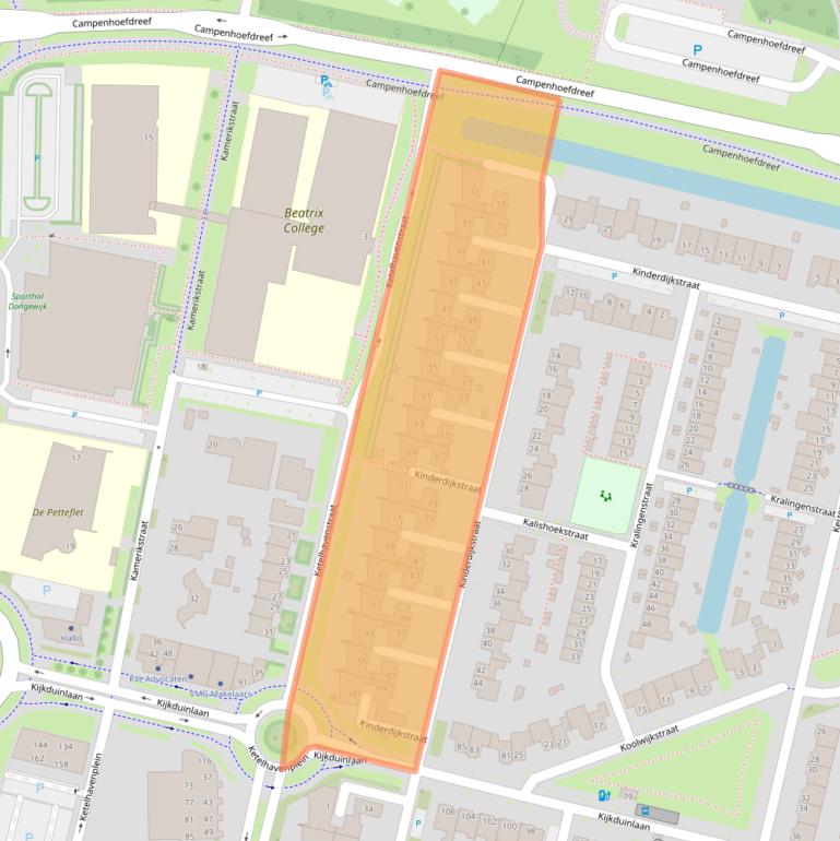 Kaart van postcodegebied 5045PB.
