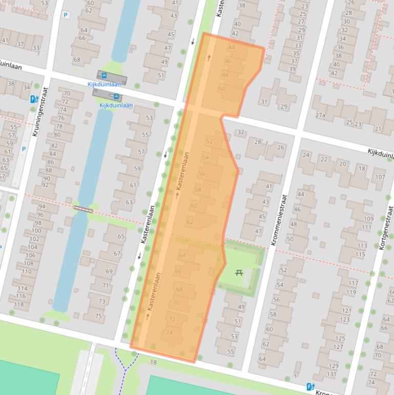 Kaart van postcodegebied 5045RC.