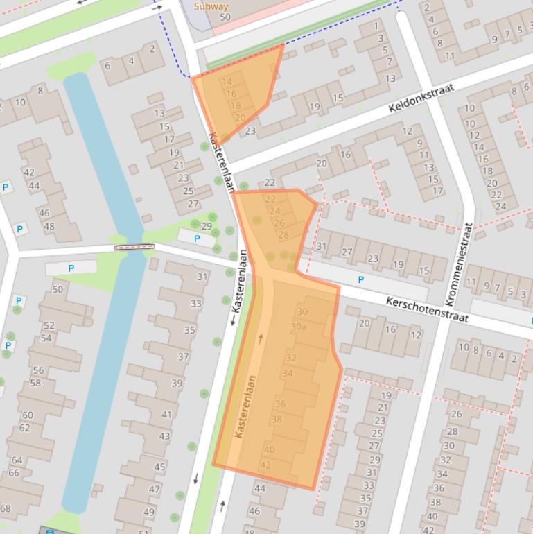 Kaart van postcodegebied 5045RD.