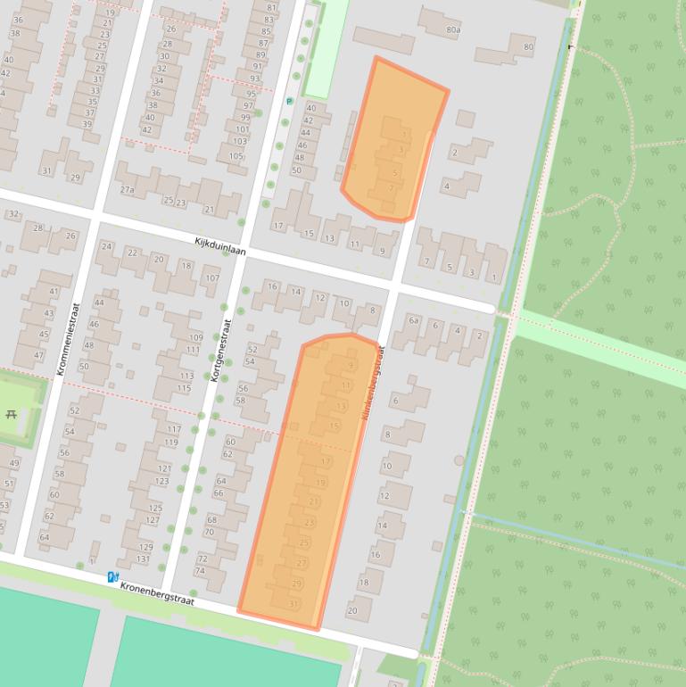 Kaart van postcodegebied 5045RP.
