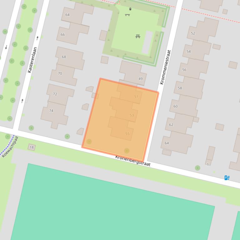 Kaart van postcodegebied 5045RT.