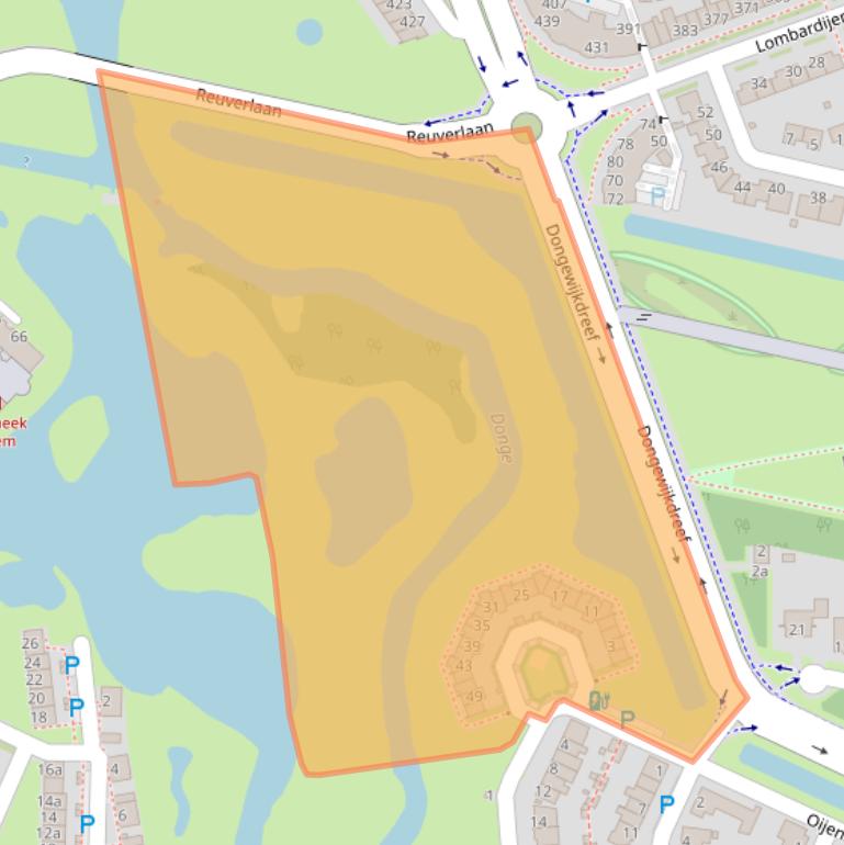 Kaart van postcodegebied 5045SP.
