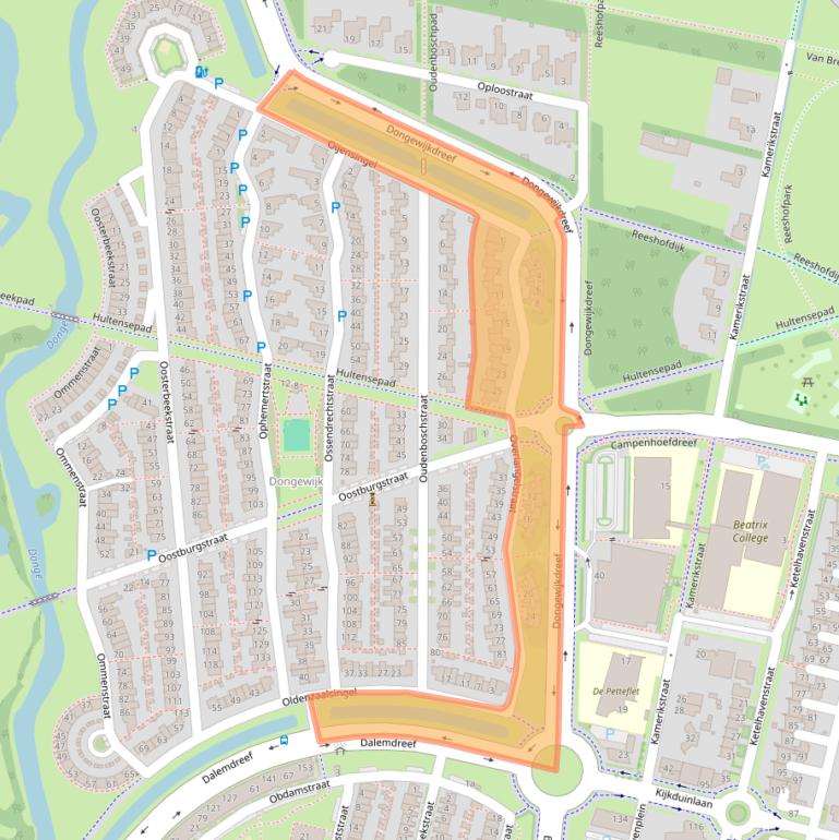 Kaart van postcodegebied 5045SR.