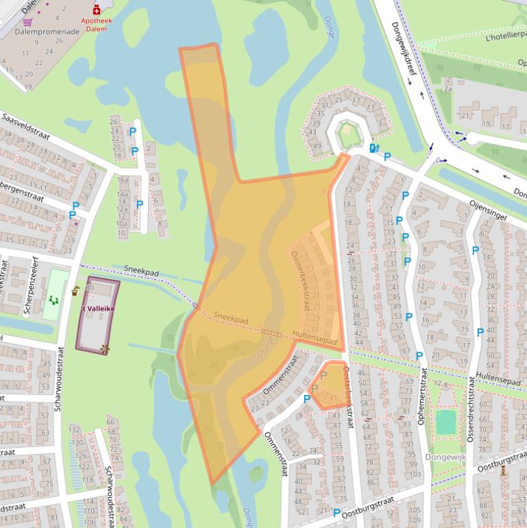 Kaart van postcodegebied 5045TH.