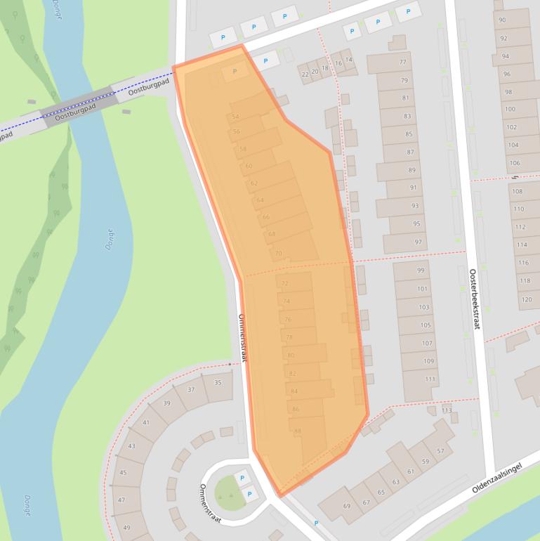 Kaart van postcodegebied 5045TP.