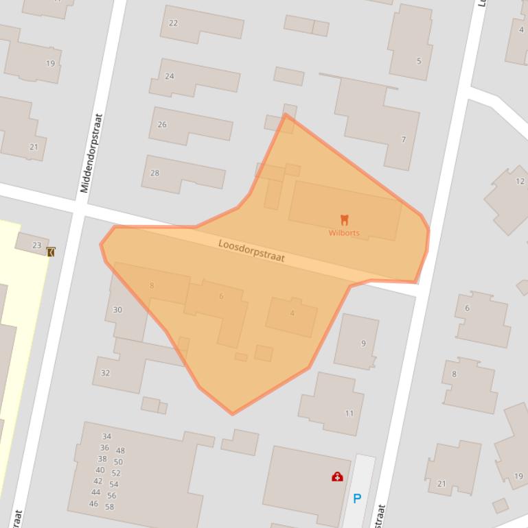 Kaart van postcodegebied 5045WC.